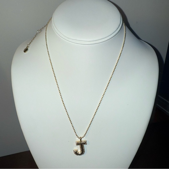 BaubleBar Gold “J” Pendant Necklace - Picture 1 of 3